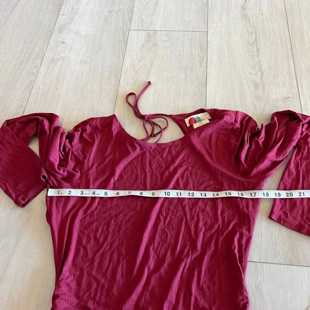 FREE PEOPLE BEACH Chic Yeah Dress Romper - Rumba Red - Large